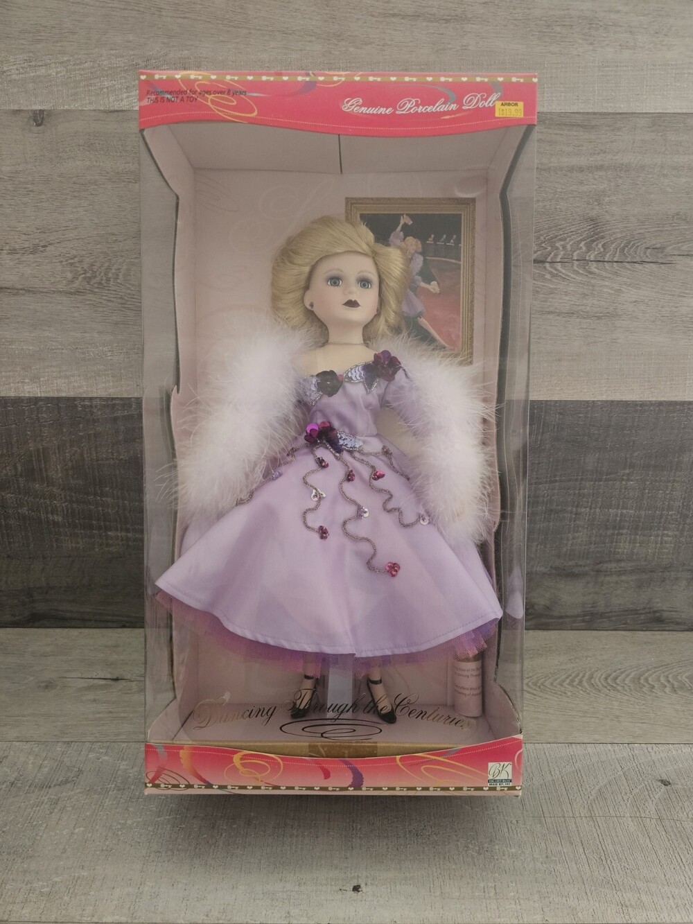Dancing Through The Centuries Genuine Porcelain Doll “The Swing” New Brass Key